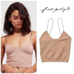 Free People Intimately Free Skinny Strap Seamless Brami Tank in Nude Size XS/S
